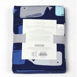 Cloud Island Fitted Crib Sheet Whales One Sheet Cotton Blue Baby NWT