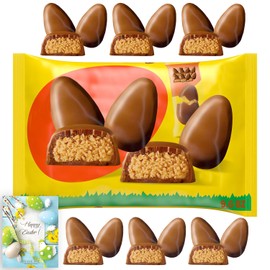 Easter Candy Milk Chocolate Peanut Butter Eggs - Individually Wrapped | Easter Egg Hunt Basket Stuffer Filler Gift Party Favor Deco Spring Treats - Muchai Box Included (1 Pack Bag (9 oz Each), Milk Chocolate Reese)