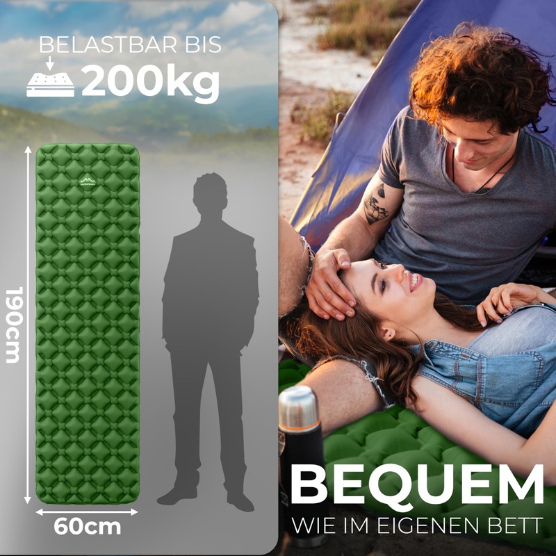 Alpenwert Outdoor Sleeping Mat [Small Pack Size & Ultralight] Air