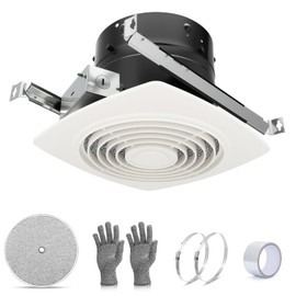 LTNIASL 505 High Airflow Bathroom Fan for Ceiling – 8 Inch Fan with Powerful 200 CFM, Bathroom Exhaust Fan, Kitchen Exhaust Fan, Household Ventilation Fans
