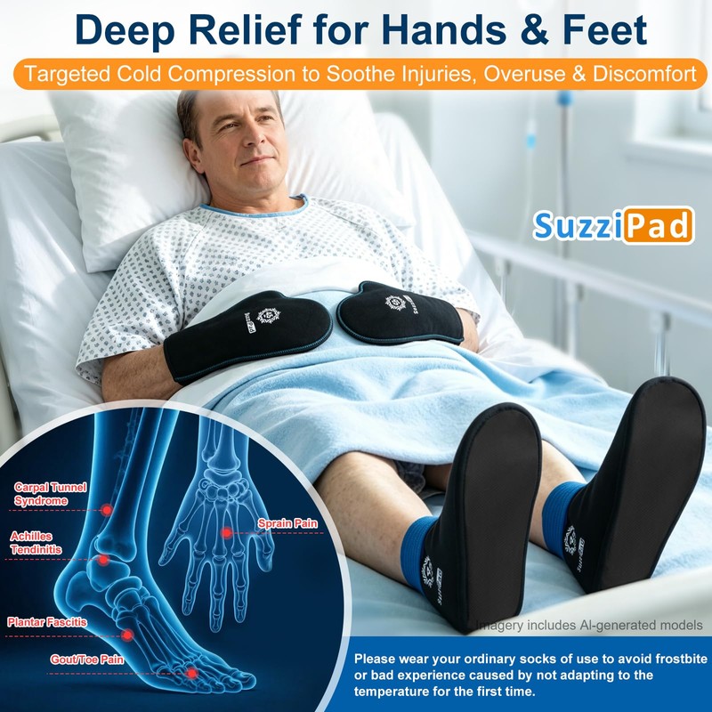 SuzziPad Cold Therapy Gloves & Boots for Chemotherapy Must Haves,