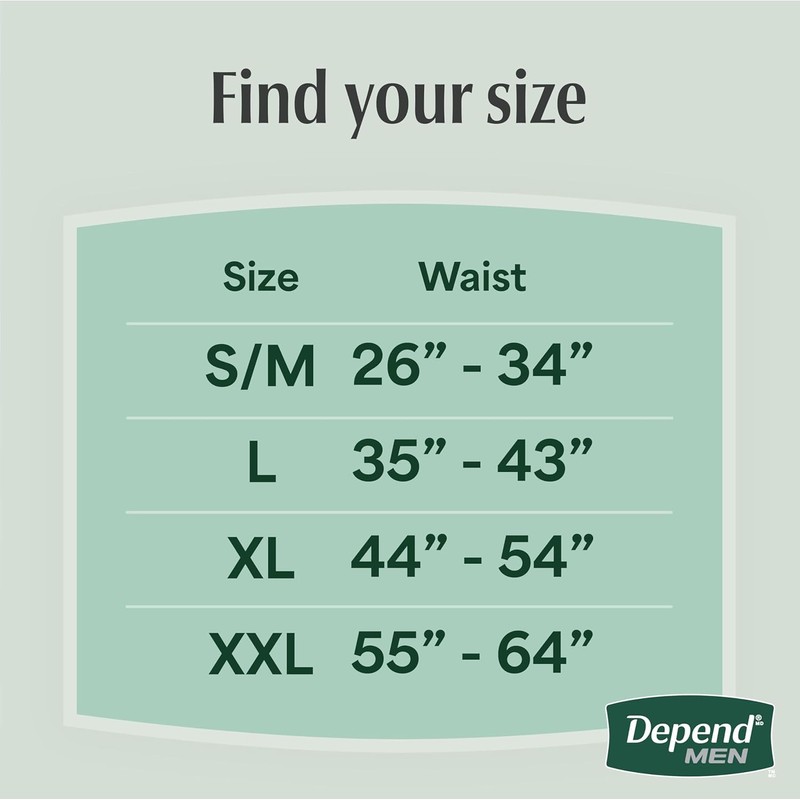Depend Fresh Protection Adult Diapers, Incontinence Underwear for Men, Disposable,