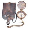Antique Nautical Vintage Directional Magnetic Compass with Famous Scripture Quote