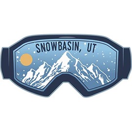 Snowbasin Utah Ski Adventures Souvenir 2 Inch Fridge Magnet Goggle Design