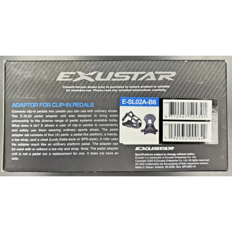 Exustar Peloton Toe Clip Pedal Thermo Platform Converts Clipless to