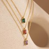 Yimofy Birthstone Necklace for Women 18K Gold Plated Dainty Cubic