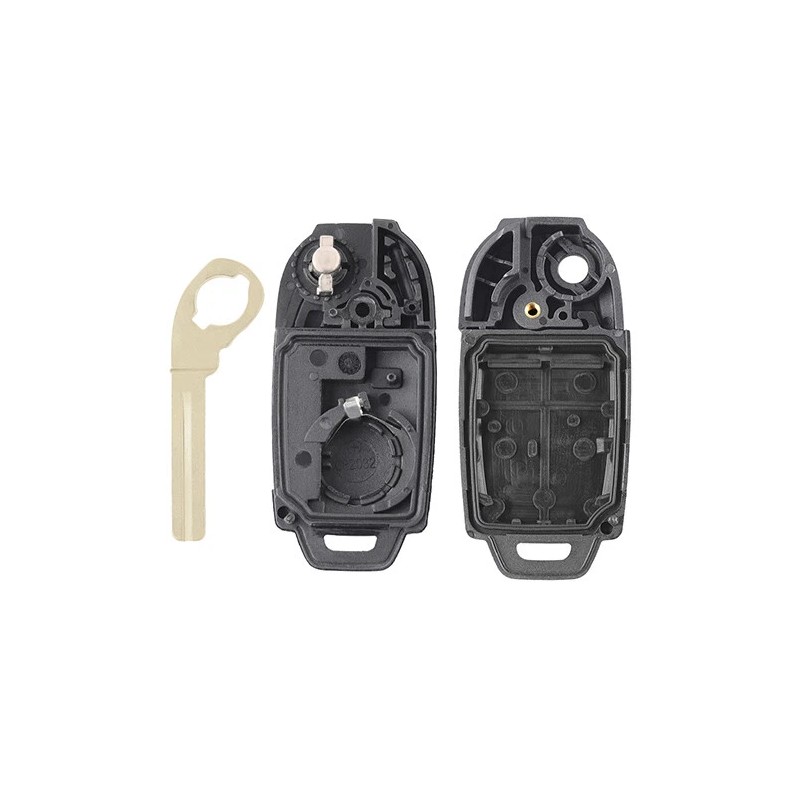 keyecu 2x Keyless Folding Remote Key Case 5 Button Fob