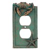 Top Brass Nautical Crab Starfish and Seashell Beach Electrical Cover