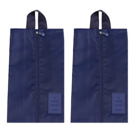 CCAIPU 2 Pcs Shoe Bags for Travel, Waterproof & Dustproof Shoe Bags Packing Bags for Suitcases, Traveling Storage Accessories, Travel Essentials for Women and Men (2Pcs-Navy Blue)