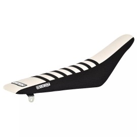 Yamaha 2002-2014 Yamaha YZ 125/250 Seat Cover By Enjoy MFG BLACK WHITE BLACK RIBS #67