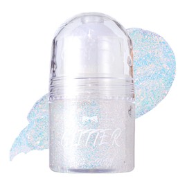 Roll-On Body Glitter Gel, Festival Glitter for Face, Quick-Dry Waterproof Face Paint with Roller Applicator, Perfect for Clubbing,Stage & Festival Makeup