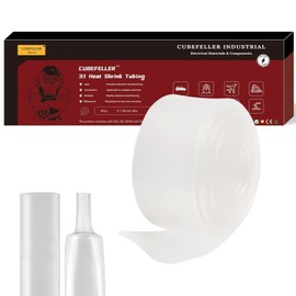 CUBEFELLER® 3/4 Inch 3:1 Waterproof Heat Shrink Tubing (Clear, 4ft), Marine Grade Heat Shrink Tube Roll,Waterproof Adhesive Lined,Insulation Sealing Oil-Proof Wear-Resistant