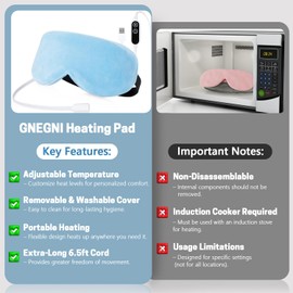Heated Eye Mask, Great for Blepharitis and Dry Eyes Treatment, Relieve Dry Eye Syndrome, MGD and Styes (Blue)