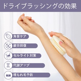 VANZAVANZU Dry Brushing Body Brush, Non-Slip Shower Brush for Back and Full Body, Cuticle Care, Smooth Cleaning for Men and Women (White)