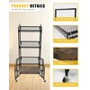 Cyfie Fishing Rod Rack, 4-Tier Mobile Heavy-Duty Holder for 10