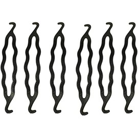 6PCS Plastic Bun Maker Curler, Shaper Magic Donut Hair Twist Braiding Tool Ponytail Roll Bun Braid Bud Hair Clip Styling Accessory for Women Girls