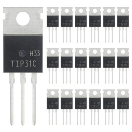 ALLECIN TIP31C TIP31 Transistor NPN Silicon Power Transistor 3A 100V Silicon Power Transistors for DIY TO-220 (Pack of 20)
