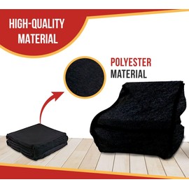 Mytee Products 10'x13' Black Pre Tarp Blanket with Grommets for Tarp & Cargo Load & Protection - Heavy Duty Textile Moving Blankets for Packing & Shipping Furniture - Non-Abrasive Surface