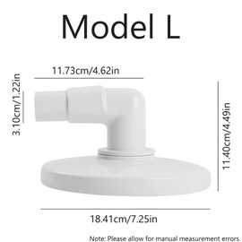 TopHomer 1Pcs Pool Skimmer Vacuum Plate 90 Degree Combo Hose Elbow Adapter (L)