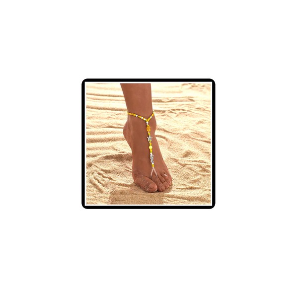 Dishowme Turquoise Heart Anklet Bracelet Bohemian Starfish Sea Horse Anklet