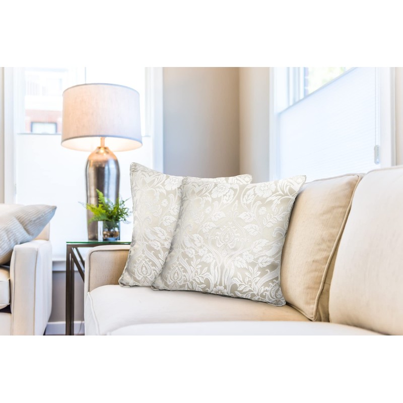 Emma Barclay Eden - Jacquard Cushion Cover in Cream -