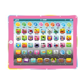 Wenbeier Kids Tablet Learning Pad Toddler Tablet with ABC Word Song Music Number Electronic Interactive Toy for Educational Preschool Boys & Girls 3 4 5 Years Old