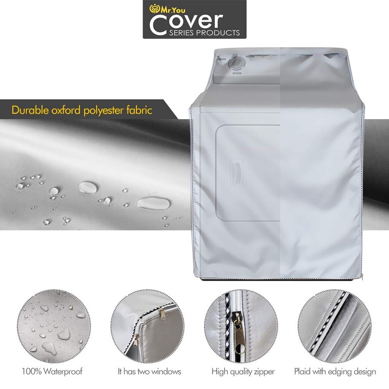Mr.You Wash Machine Cover,Washer/Dryer Cover for Front-loading Machine,With Double Zipper