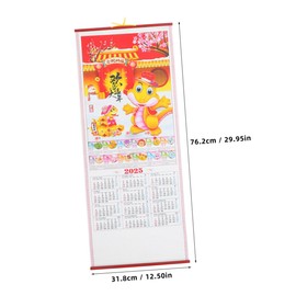 Operitacx 2pcs Year of The Snake Hanging Scroll Calendar Makeup Advent Calendar White Board Calendar Fridge Calendar Refrigerator Calendar 2025 Wall Calendars Chinese Zodiac Calendar Paper