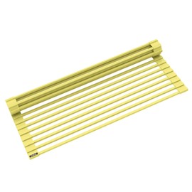 Kraus KRM-11YL Kore Multipurpose Over-Sink Roll-Up Dish Drying Rack, Colander and Trivet, Yellow