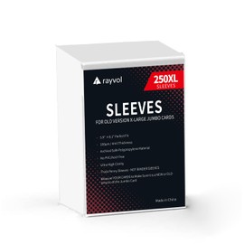 Rayvol Jumbo Card Sleeves Size XL:5.7 x 7.9 Inch - Card Sleeves for Oversized TCG Trading Cards (250pcs)