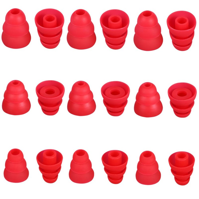 SNHTLS 9 Pairs Triple Flange Earbud Tips Earbud Tips Replacement