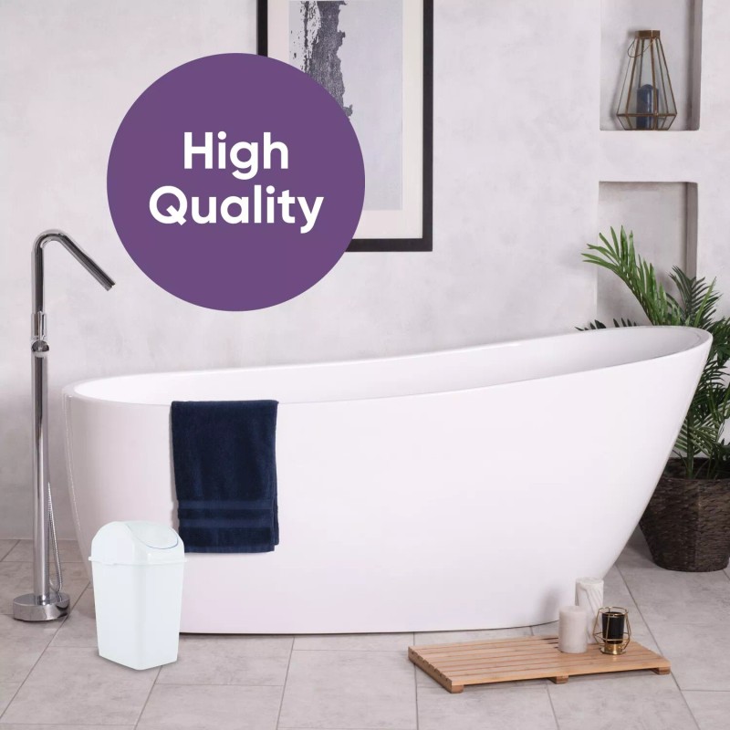 Superio 1.25 Gal Mini Plastic Trash Can with Swing Top