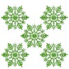 Luxtea 30ct Plastic Christmas Sparkling Glitter Snowflake Ornaments Christmas Tree