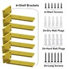 Advanced heavy-duty shelving bracket -5-inch floating shelving -0.2-inch thick gold