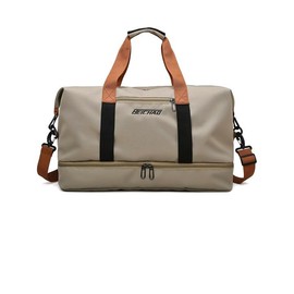 lafo Sports Bag & Travel Bag for Men and Women, Weekend Bag, Gym Bag, Waterproof Swimming Bag with Shoe Compartment & Wet Compartment, for Travel, Holiday, Gym, Sports, Fitness, Duffel Bag, khaki,