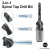 sourcing map Combination Drill and Tap Bits Metric M3 x