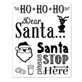 Forever in Time Clear Cling Rubber Stamps DEAR SANTA    New