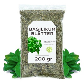 Basil Dried 200 g - Basil Leaves - Basil Leaves Ruled - Basil Dried Tea - Basil Spices - Basil Loose (200 g, Basil)