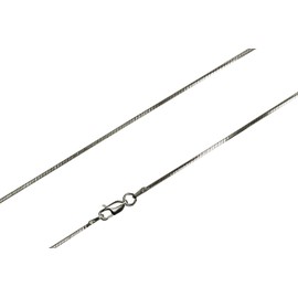 SILBERMOOS Snake Chain Diamond-Cut 8 Times Polished Quality Chain from Italy Lobster Clasp 925 Sterling Silver 42 45 50 60 cm, Sterling Silver