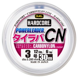 DUEL CARBON NYLON LINE NO.3 HARDCORE POWER LEADER TILAVA CARBON NYLON LINE 30 M 3.0 NATURAL CLEAR TILABA H3626