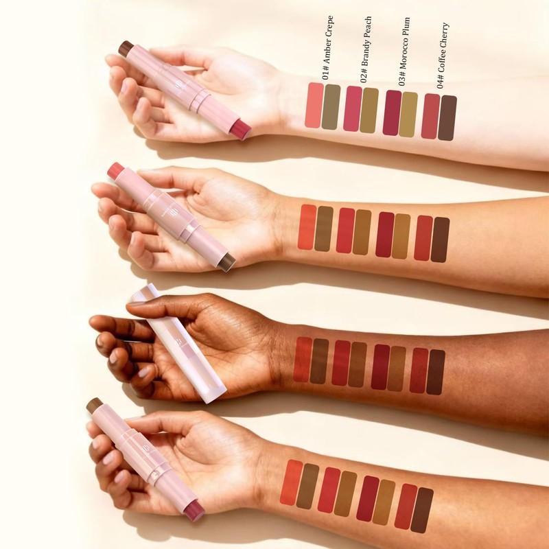 Cream Blush Contour Stick, Double-end Makeup Stick Multiuse Blush Butter