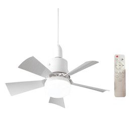 Stroagymoon Socket Fan Light Small Ceiling Fan with Light and Remote, Screw in Ceiling Fan Light for E27 Base, for Bedroom Kitchen Easy Install Easy to Use