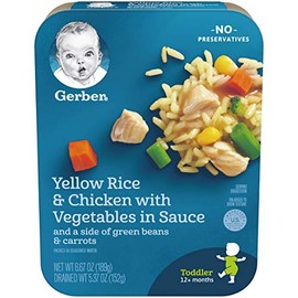 Gerber Graduates Lil Entrees Yellow Rice with Chicken Vegetables , 6.66 Ounce (Pack of 8)