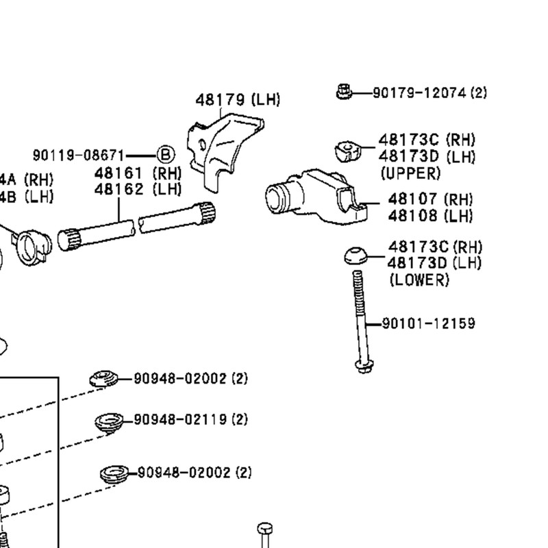 Yukauto Bolt Hexagon Anchor Arm Adjusting Torsion Bar For Toyota