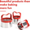 3Pcs Round Cookie Cutters with Handle, Circle Biscuit Cutter for