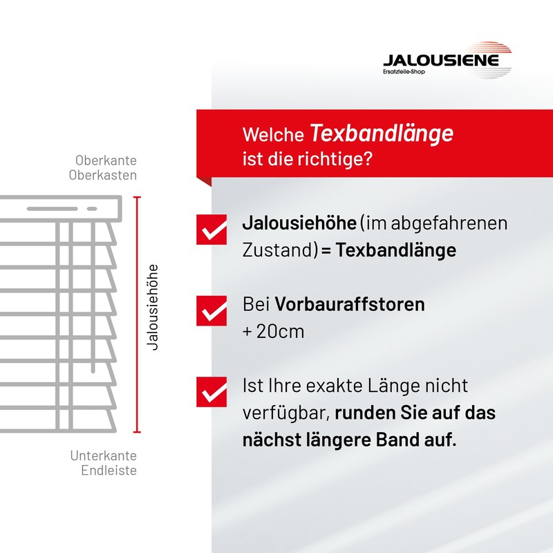 Texband External Blind 6 x 0.33 mm Including 2 Loops