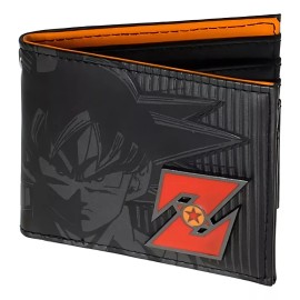AW Cartera Dragon Ball Z Goku billetera gran capacidad gris oscuro
