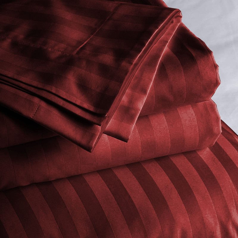 Imperial Rooms Single Duvet Cover Set Reversible Stripes Satin Bedding