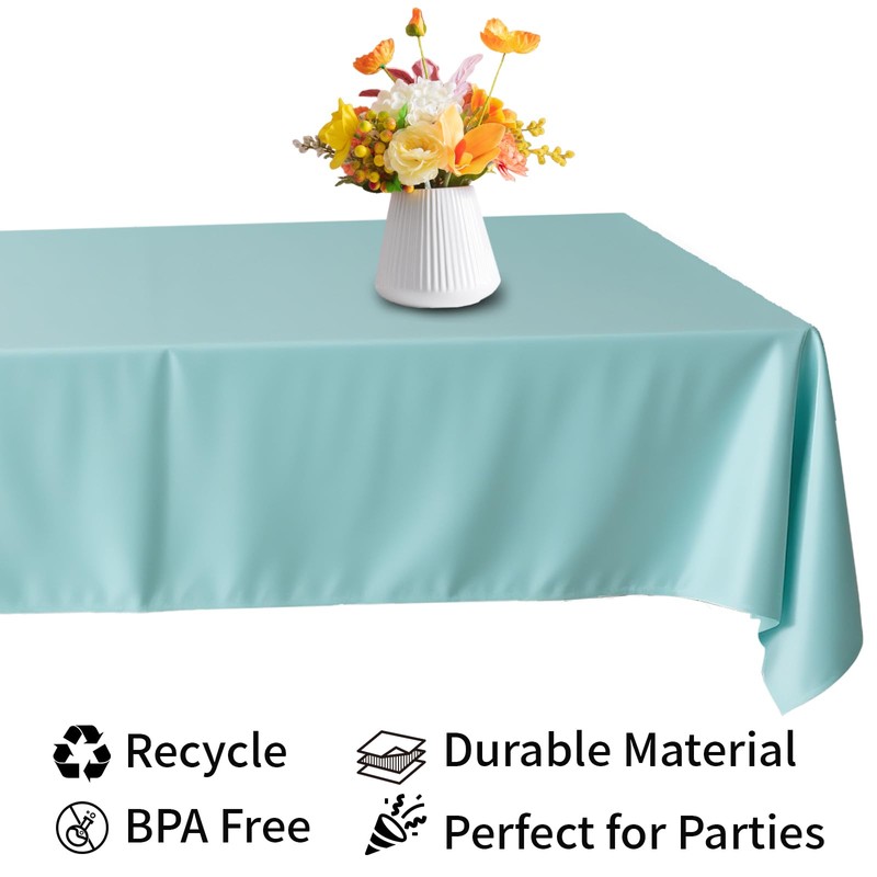 Glomii Plastic Table Cloth Disposable 8 Pack, 137 x 274cm