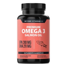 Omega Aceite Salmon Noruego Alta Concentracion Epa Dha Platinum Vitaminas Mujer Hombre 180 Caps